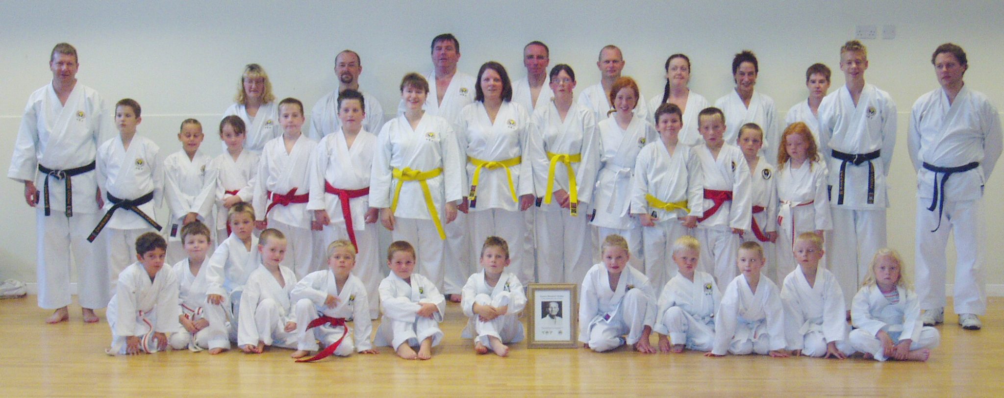 Key techniques and stances for Wado Ryu Karate grading from white belt to yellow belt