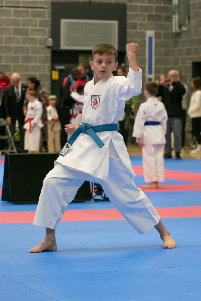 Instructor teaching Tai Sabaki movement in Wado Ryu Karate